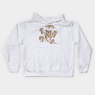 Minimalist Tigers Kids Hoodie